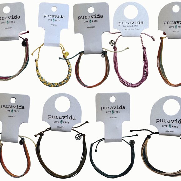 Puravida Lot of 9 + 2 Bonus Bali Y'all Bracelets 11 Total Bracelets NWT - Picture 1 of 11